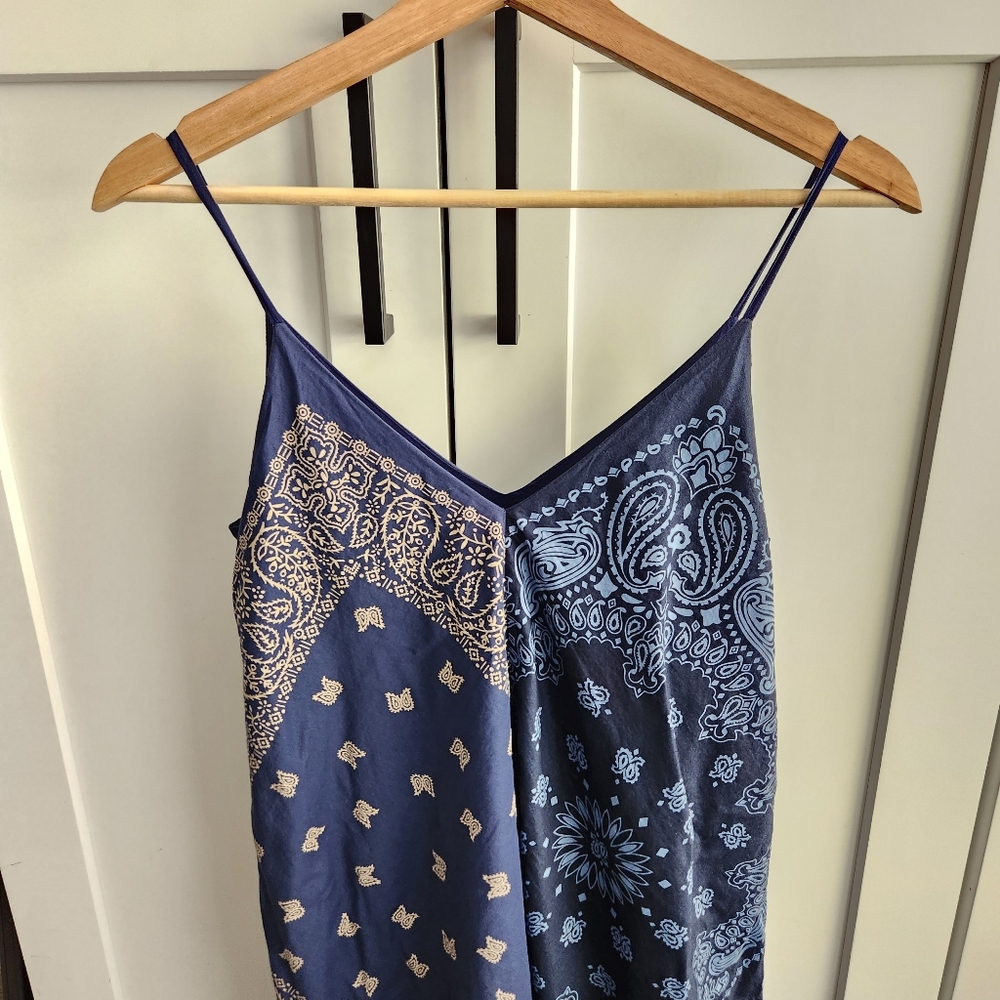 Anthropologie Holding Horses Blue Bandana Dress Midi XS - Picture 4 of 12